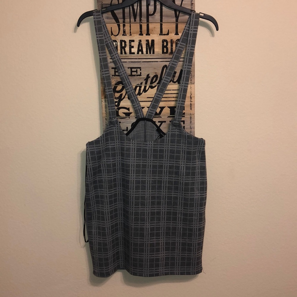 Plaid Skirt with Overalls
